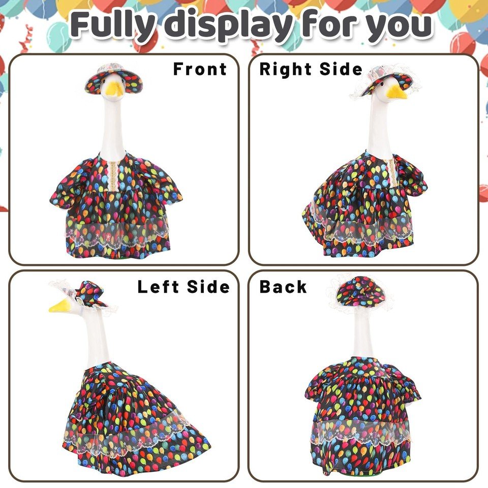 Porch Goose Outfits, Balloon Geese Clothes for 23'' Garden Goose ...